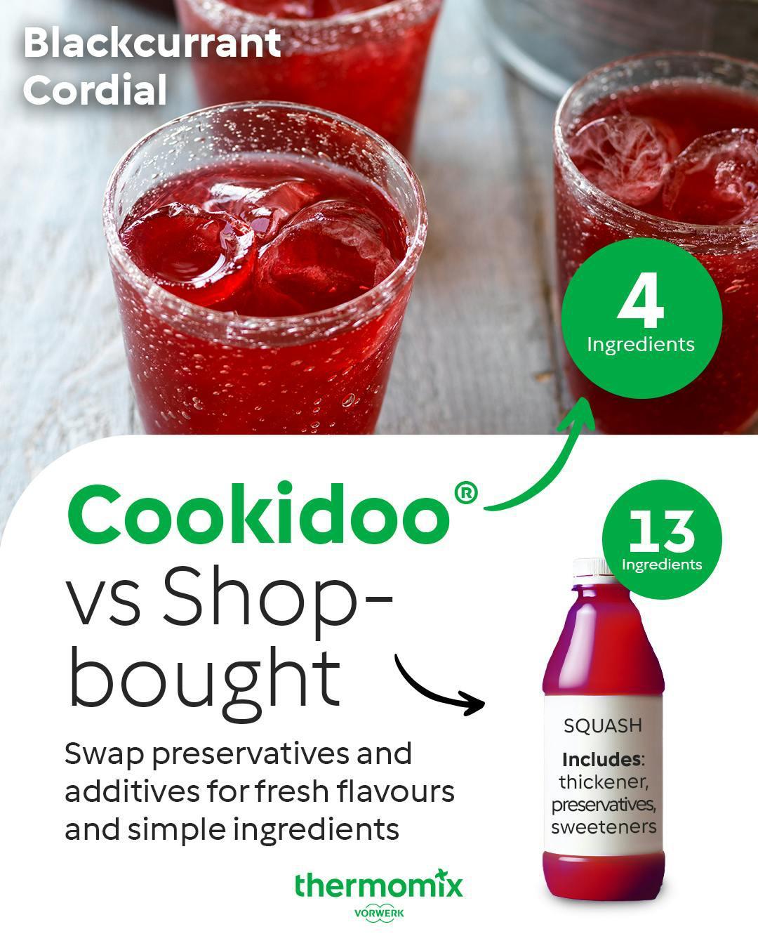 Blackcurrant cordial made at home vs shop-bought squash
