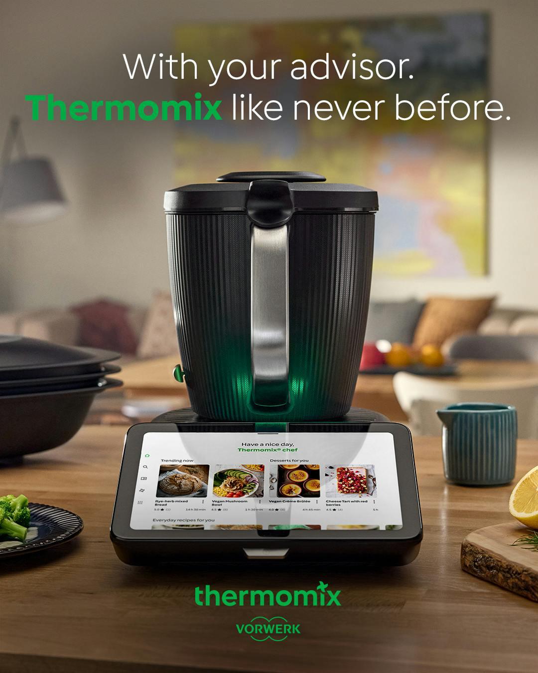 Thermomix TM7 with advisor nearby during a home demo